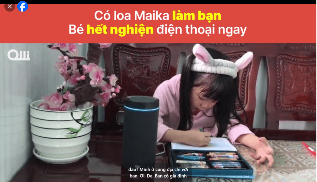 Ví dụ về hành trình khách hàng khi mua loa thông minh tiếng Việt Maika.